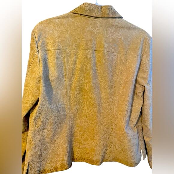 “Embossed” Suede Jacket Size L - Picture 2 of 5